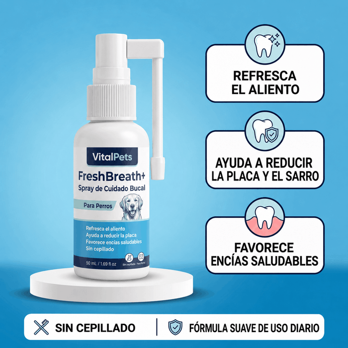 VitalPets Cuidado Bucal | Aliento Fresco, Dientes Más Limpios y Sin Cepillado