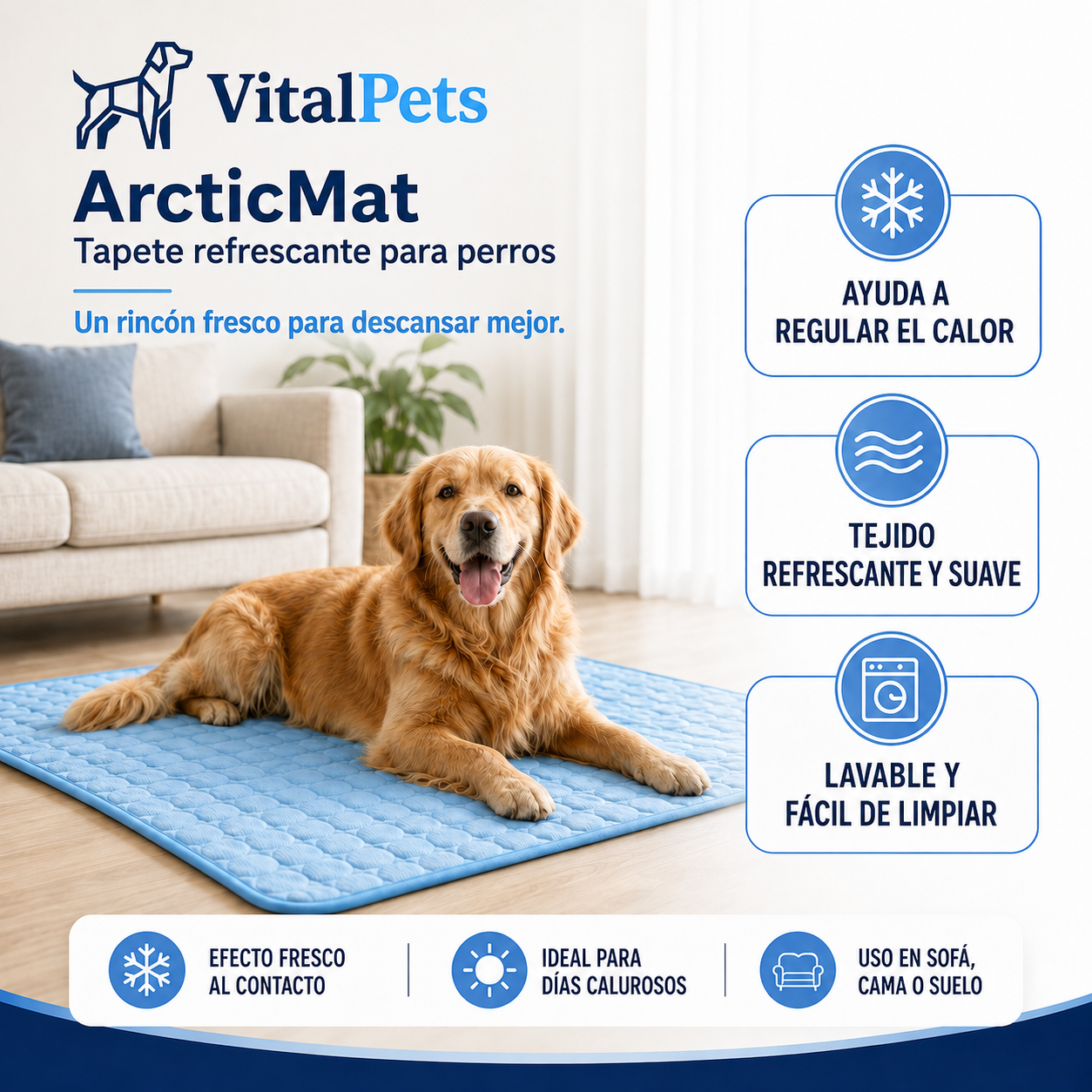 ArticMat Vital Pets™ | Tapete Refrescante para Perros